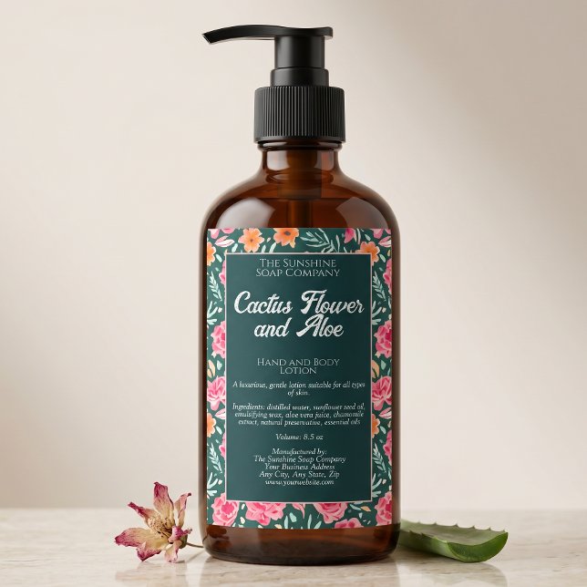 Para Comida Rótulo de embalagem de cosméticos florais à prova  (Criador carregado)