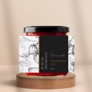 Para Comida Rótulo de Emperramento de Morango Moderno