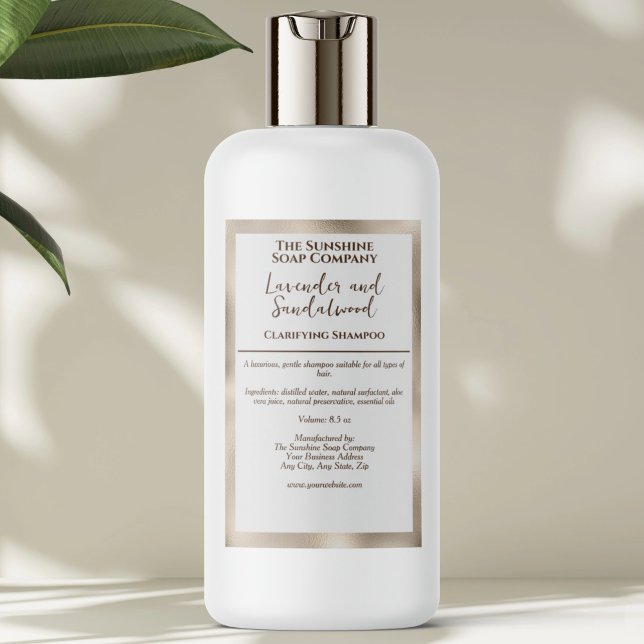 Para Comida Rótulo de garrafa de cosméticos impermeável branco (Criador carregado)
