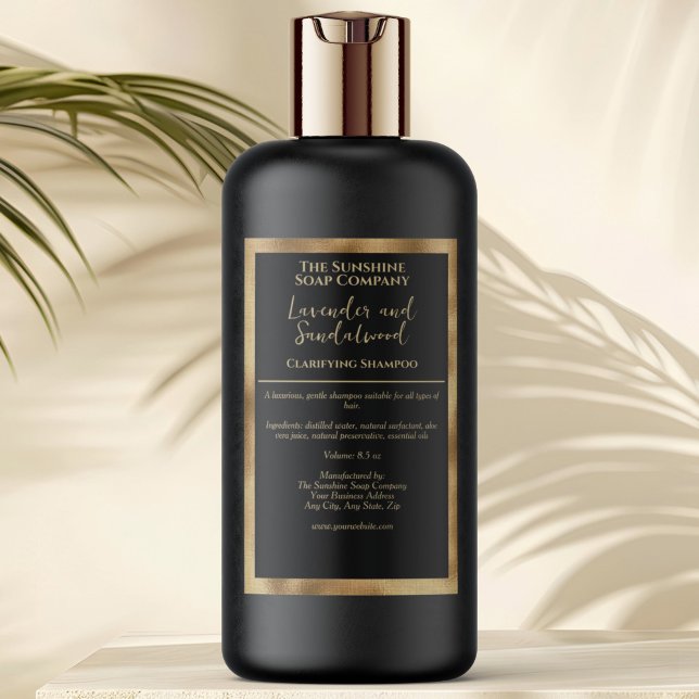 Para Comida Rótulo de garrafa de cosméticos impermeável preto  (Criador carregado)