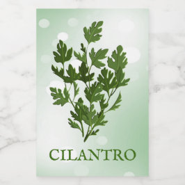 Para Comida Rótulo de Herbos Cilantro
