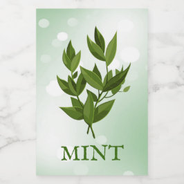 Para Comida Rótulo de Herbos de Mint