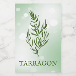 Para Comida Rótulo de Herbos Tarragon