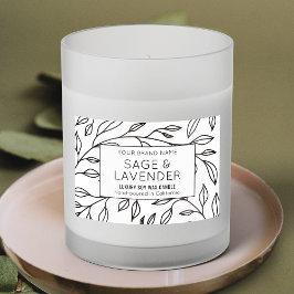 Para Comida Rótulo de Jar do Produto Folhas Botânicas Vintage