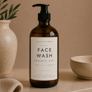 Para Comida Rótulo de Loja de Spa de Lavagem Facial