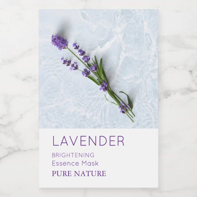 Para Comida Rótulo de Máscara Facial de Lavanda (Rótulo Único)