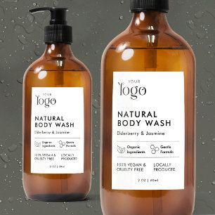 Para Comida Rótulo de Produto Cosmético Moderno Garrafa Imperm