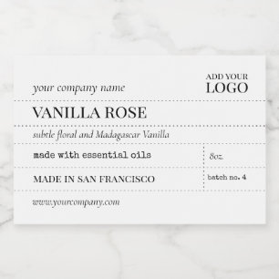 Para Comida Rótulo de produto da Vintage Apothecary Candle ou