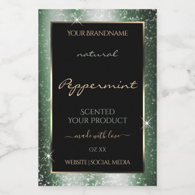 Para Comida Rótulo de produto de quadro de brilho brilhante ve (Rótulo Único)