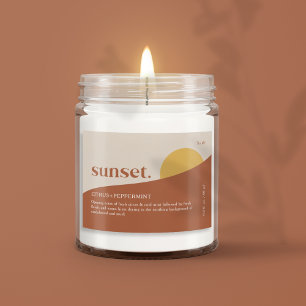 Para Comida Rótulo de Produto Moderno Sunset