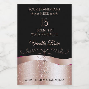 Para Comida Rótulo de produto Rosa Dourado de decoração em bra