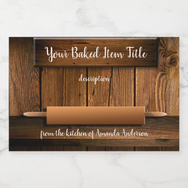 Para Comida Rótulo de Produto Russo do Pino Rolante do Baker 3 (Rótulo Único)