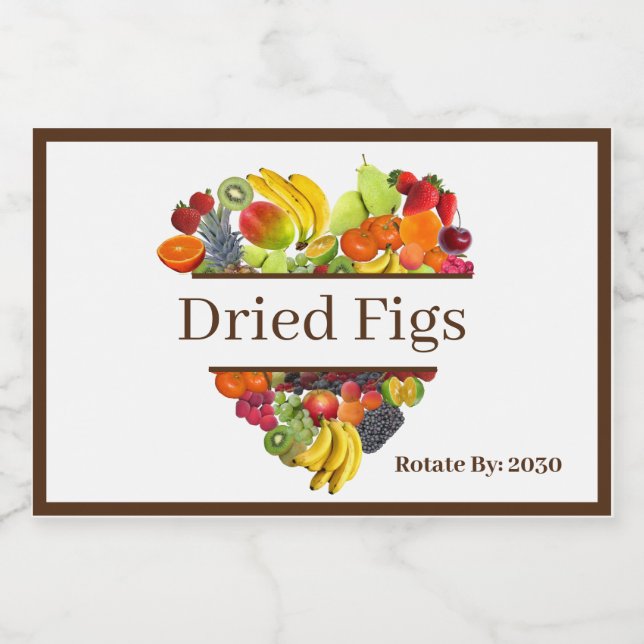Para Comida Rótulo de Recipiente de Alimentos Figos Secos (Rótulo Único)