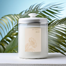 Para Comida Rótulo de Vela Floral Mínima Terrestre