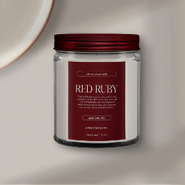 Para Comida Rótulo de Vela Vermelho Escuro Moderno
