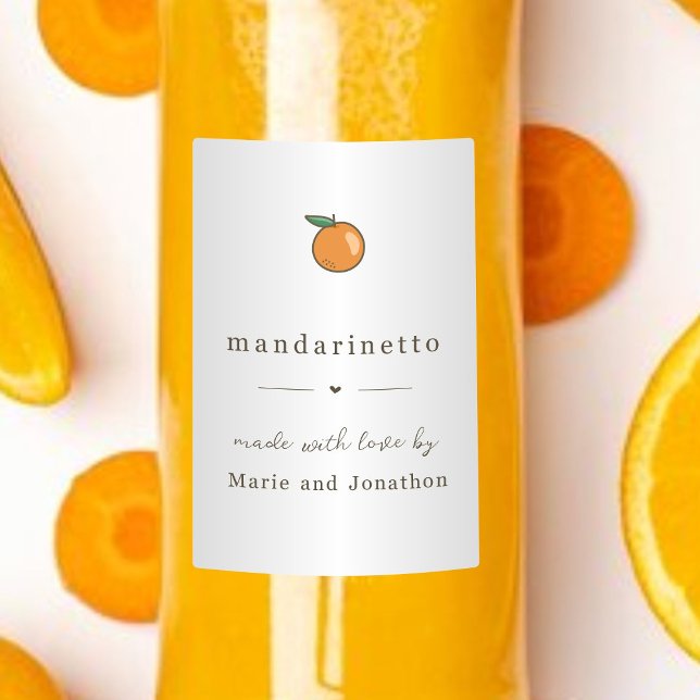 Para Comida Rótulo do Presente Licor Mandarinetto Mandarin (Criador carregado)