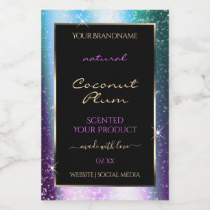 Para Comida Rótulo do Produto de Frame Glitter de Miniatura de
