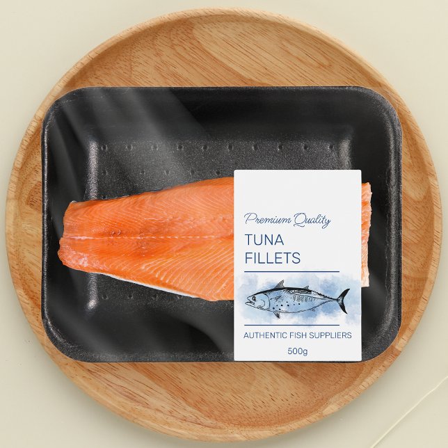 Para Comida Rótulo do Produto Filetes de Peixes de Atum (Criador carregado)
