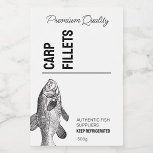 Para Comida Rótulo do Produto Filetes de Peixes de Carpa