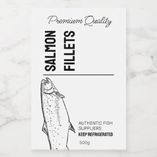 Para Comida Rótulo do Produto Filetes de Peixes de Salmão