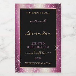 Para Comida Rótulo do Produto Frame de Brilho com Glitter de L