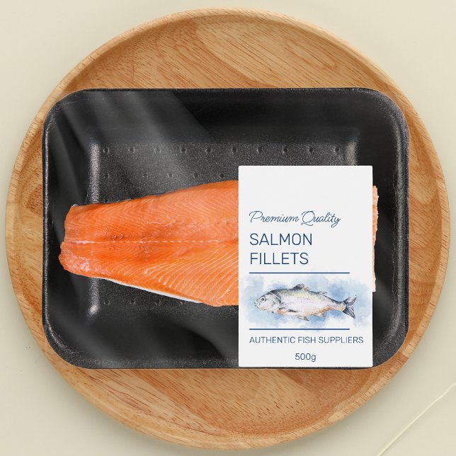Para Comida Rótulo do Produto Peixe de Filetes de Salmão (Criador carregado)