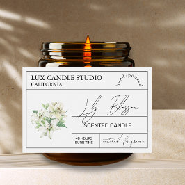 Para Comida Rótulo Mínimo de Velas Lily Elegante