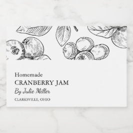 Para Comida Rótulo Simples Preto e Branco de Amoreira