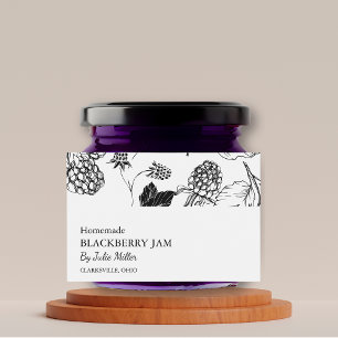 Para Comida Rótulo Simples Preto e Branco de Aroma Preto