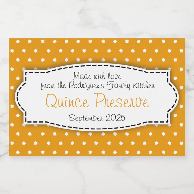 Para Comida Rótulos de popa de flores de polca (Rótulo Único)