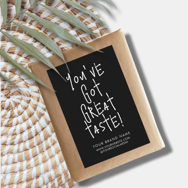 Para Comida Você tem rótulo de embalagem de selo de caixa de ó (Criador carregado)