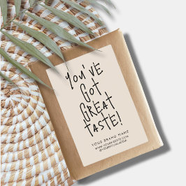 Para Comida Você tem uma caixa de selo de embalagem de rótulo 