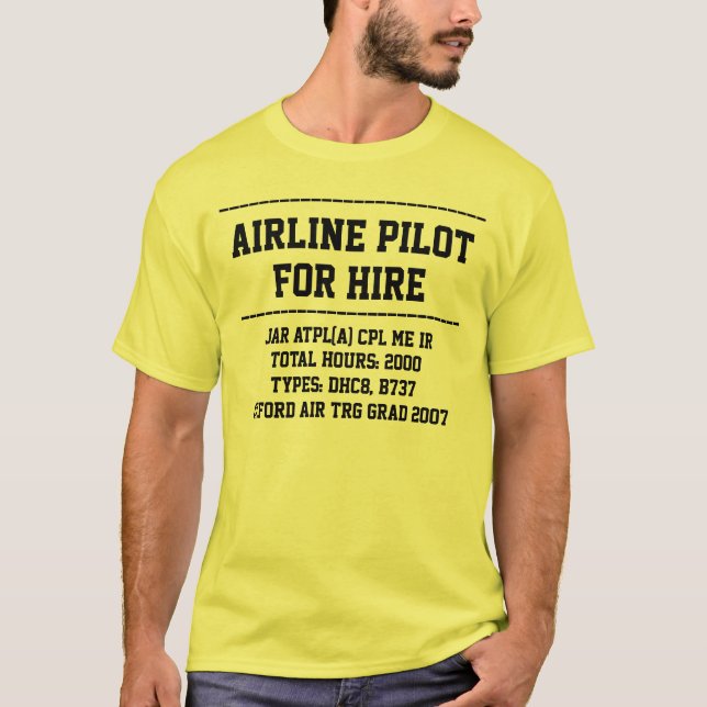 para contratar piloto personalizar camiseta CV (Frente)