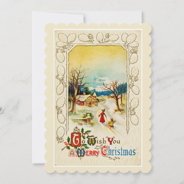 Para Desejar Um Feliz Convite De Natal (Frente)