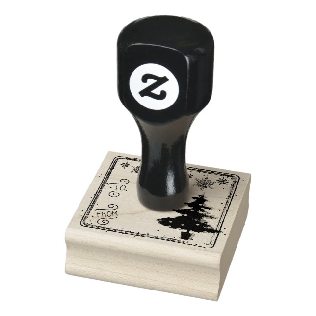 Para Do Carimbo De Etiqueta De Presente Da Árvore  (Carimbo)