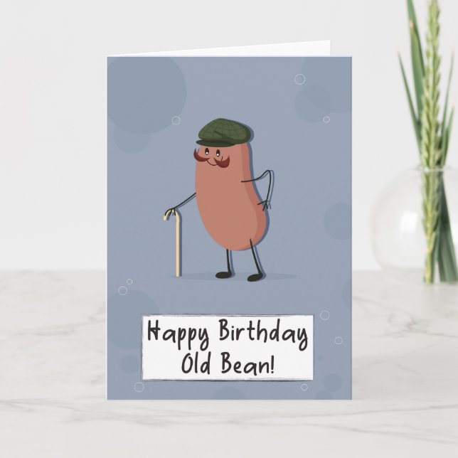 Para Ele Um Cartão De Aniversário De Bean Pun Engr (Frente)