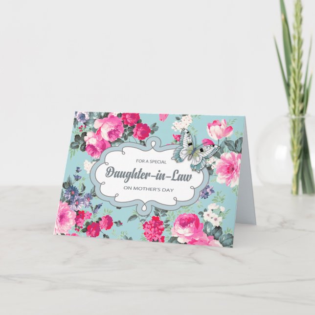 Para Filha na Lei sobre Cartões de Saudação de Dia (Frente)