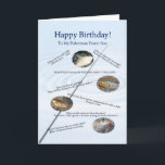 Para Foster Son, cartão de aniversário de piadas d<br><div class="desc">Faça você pescador rir com essas terríveis piadas de peixe! Um cartão de aniversário para fazer qualquer gemido!</div>