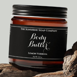 Para Garrafa D'água Rótulo da Manteiga do Corpo Preto à Prova de Água