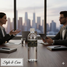 Para Garrafa D'água Rótulo de água personalizado com duas linhas 21cmx