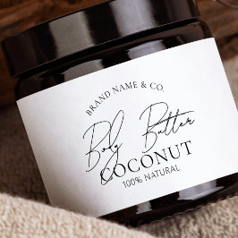 Para Garrafa D'água Rótulo de Jar de Manteiga Simples de Corpo Moderno