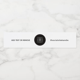 Para Garrafa D'água Rótulo de Marca de Mídia Social QR Logo Moderno