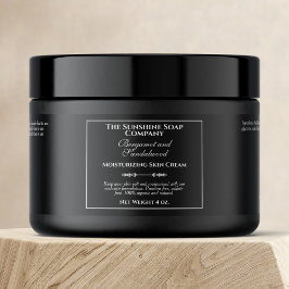 Para Garrafa D'água Rótulo de Pote de Cosméticos Preto Estilo Vintage