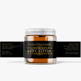 Para Garrafa D'água Rótulo do Invólucro Cosmético Dourado Elegante Pre