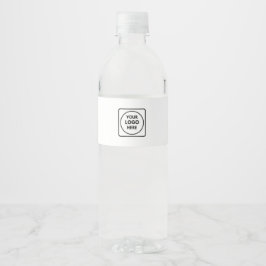 Para Garrafa D'água Rótulo QR personalizado de negócios com logotipo p