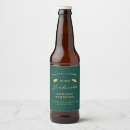 Para Garrafa De Cerveja Formatura Cap 2025 Verde Escuro Dourado Rótulo Scr