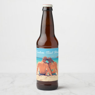Para Garrafa De Cerveja Personalizar o Nome do Texto da Fotografia Rótulo 