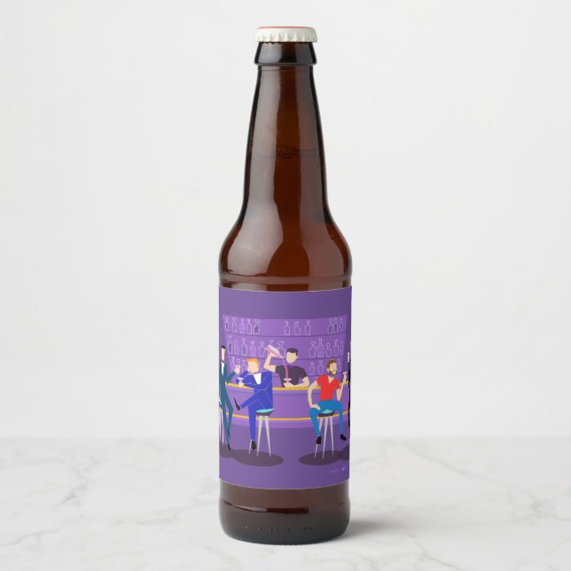 Para Garrafa De Cerveja Rótulo do frasco do Bar retroGay (Frente)