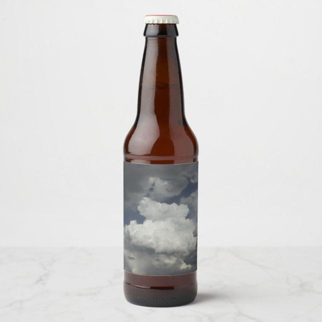 Para Garrafa De Cerveja Rótulo do Frasco do Céu Nublado (Frente)
