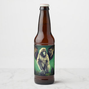 Para Garrafa De Cerveja Rótulo do Frasco do Macaco Voador